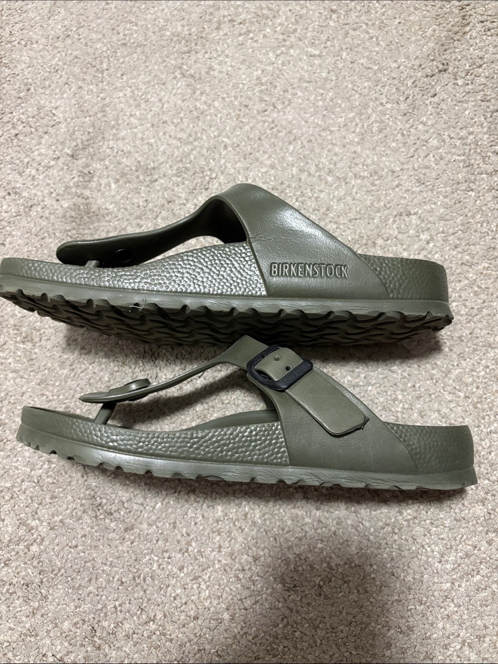 Birkenstock Olive Green EVA Thong Sandals - Picture 4 of 5